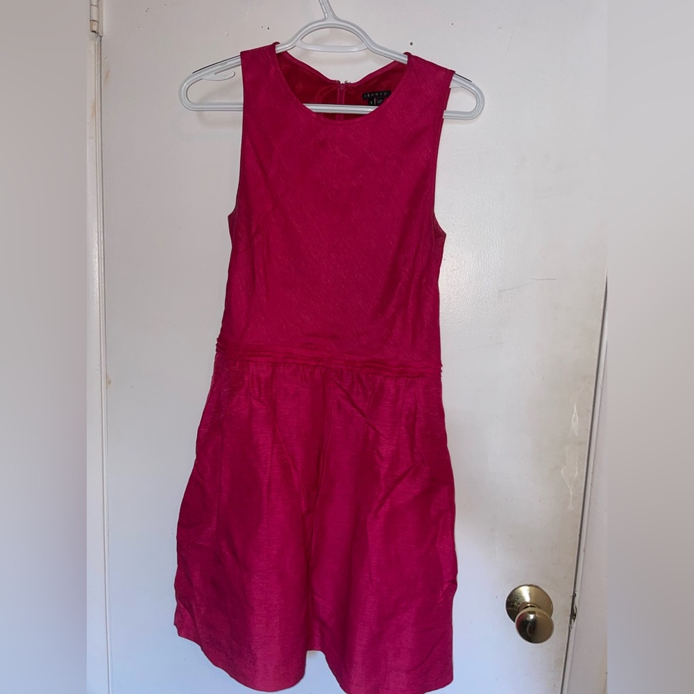 Theory pink silk dress (work appropriate)